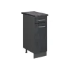 Vicco Küchenunterschrank R-Line Schubladenschrank für die Küche Schwarz Beton 30 cm AP Anthrazit mit Anthrazit Korpus