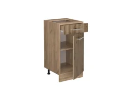 Vicco Küchenunterschrank R-Line Artisan-Eiche/Goldkraft Eiche 40 cm AP Marmor mit Goldkraft Eiche Korpus