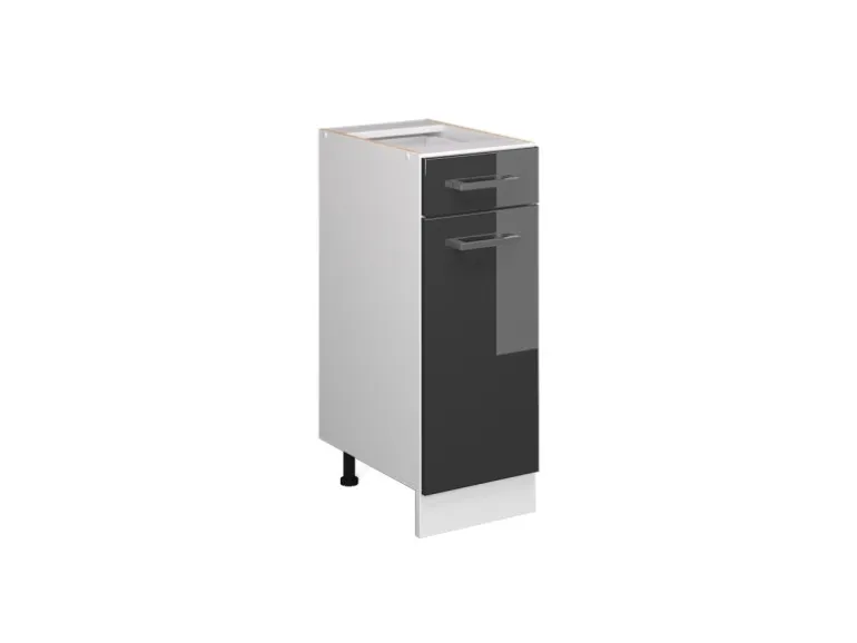 Vicco Küchenunterschrank R-Line Anthrazit Hochglanz/Weiß 30 cm ohne Arbeitsplatte