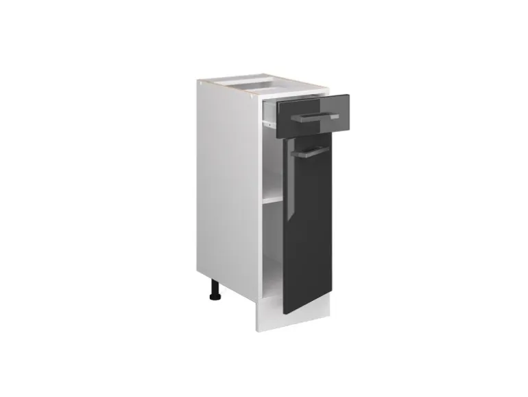 Vicco Küchenunterschrank R-Line Anthrazit Hochglanz/Weiß 30 cm ohne Arbeitsplatte