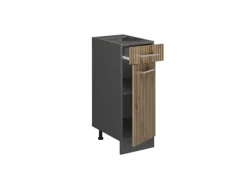 Vicco Küchenunterschrank R-Line Artisan-Eiche/Anthrazit 30 cm AP Marmor