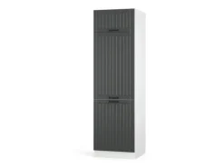 Vicco Kühlumbauschrank Fame-Line Hochschrank für die Küche Anthrazit/Weiß 60 cm