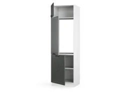 Vicco Kühlumbauschrank Fame-Line Hochschrank für die Küche Anthrazit/Weiß 60 cm