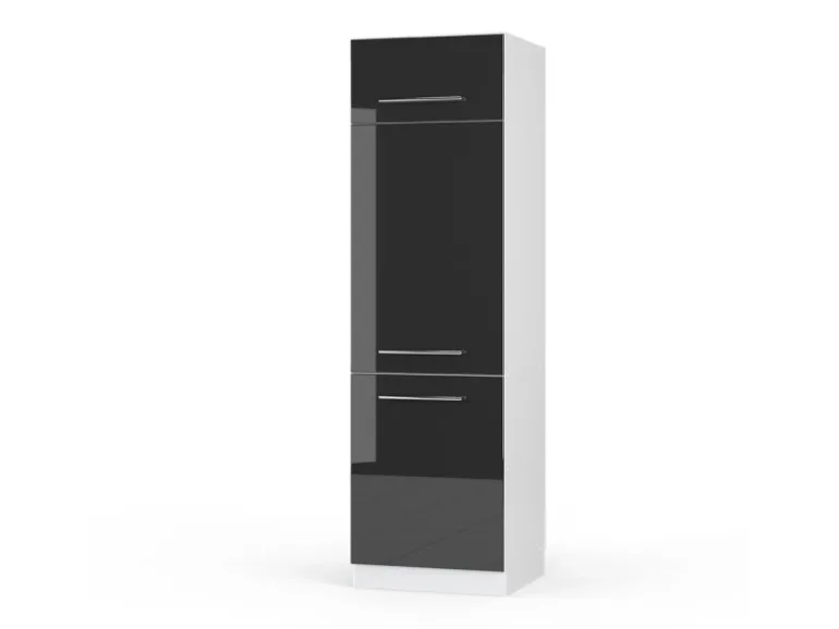 Vicco Kühlumbauschrank Fame-Line Hochschrank für die Küche Anthrazit Hochglanz/Weiß 60 cm