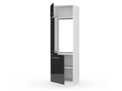 Vicco Kühlumbauschrank Fame-Line Hochschrank für die Küche Anthrazit Hochglanz/Weiß 60 cm