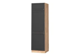 Vicco Kühlumbauschrank Fame-Line Anthrazit-Gold/Goldkraft Eiche 60 cm