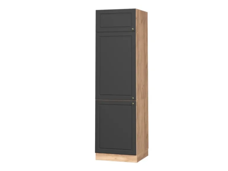 Vicco Kühlumbauschrank Fame-Line Anthrazit-Gold/Goldkraft Eiche 60 cm