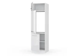Vicco Kühlumbauschrank Fame-Line Hochschrank für die Küche Weiß Hochglanz/Weiß 60 cm