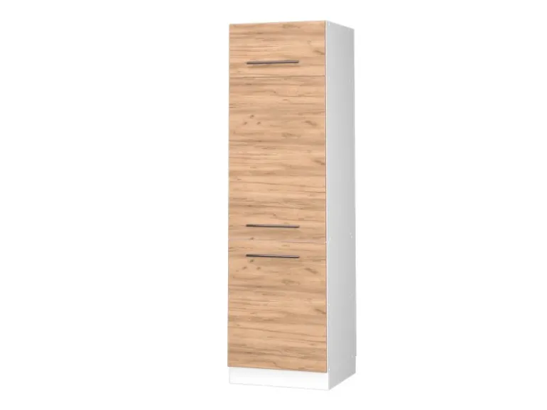 Vicco Kühlumbauschrank Fame-Line Hochschrank für die Küche Goldkraft Eiche/Weiß 60 cm