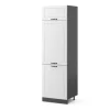 Vicco Kühlumbauschrank R-Line Hochschrank für die Küche Weiß Landhaus/Anthrazit 60 cm