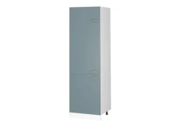 Vicco Kühlumbauschrank R-Line Hochschrank für die Küche Blau-Grau/Weiß 60 cm