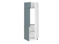 Vicco Kühlumbauschrank R-Line Hochschrank für die Küche Blau-Grau/Weiß 60 cm