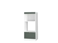 Vicco Mikrowellenschrank Fame-Line Grün-Gold Landhaus/Weiß 60 cm Offen