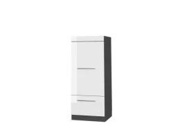 Vicco Mikrowellenschrank Fame-Line Küchenregal für die Mikrowelle Weiß Hochglanz/Anthrazit 60 cm