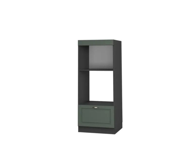 Vicco Mikrowellenschrank Fame-Line Grün-Gold Landhaus/Anthrazit 60 cm Offen