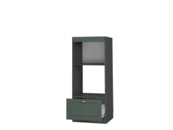 Vicco Mikrowellenschrank Fame-Line Grün-Gold Landhaus/Anthrazit 60 cm Offen