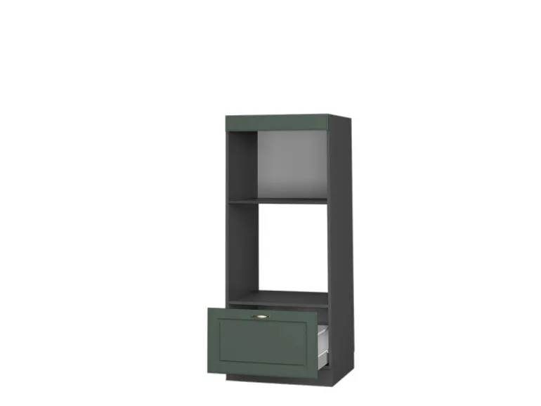 Vicco Mikrowellenschrank Fame-Line Grün-Gold Landhaus/Anthrazit 60 cm Offen