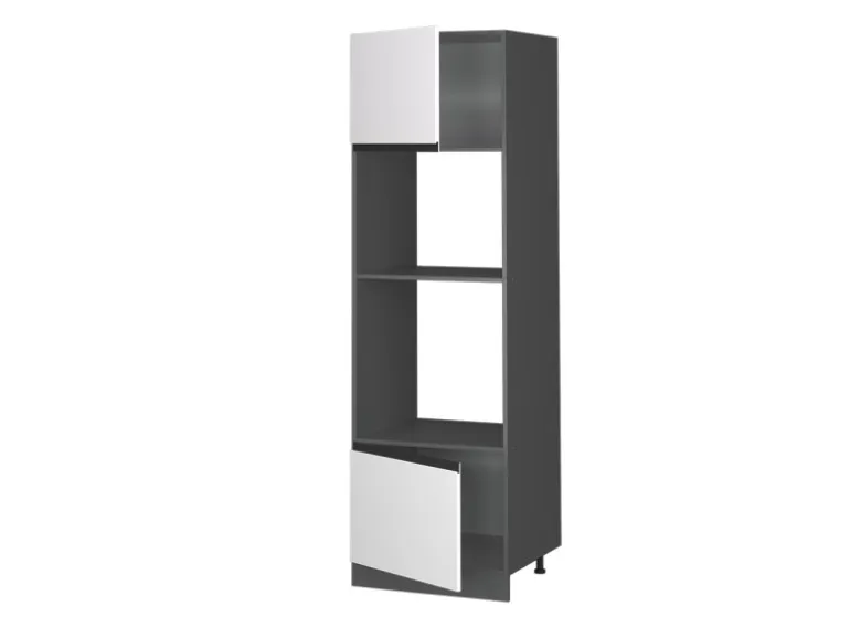 Vicco Mikrowellenschrank R-Line Küchenregal für die Mikrowelle Weiß/Anthrazit 60 cm J-Shape