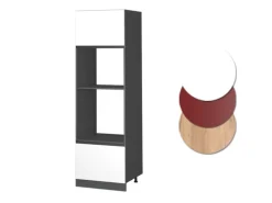 Vicco Mikrowellenschrank R-Line Küchenregal für die Mikrowelle Weiß/Anthrazit 60 cm J-Shape