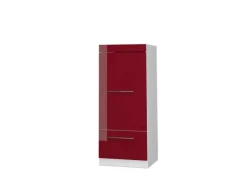 Vicco Mikrowellenschrank Fame-Line Küchenregal für die Mikrowelle Bordeaux Hochglanz/Weiß 60 cm