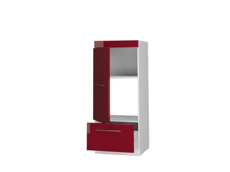 Vicco Mikrowellenschrank Fame-Line Küchenregal für die Mikrowelle Bordeaux Hochglanz/Weiß 60 cm