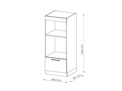 Vicco Mikrowellenschrank Fame-Line Küchenregal für die Mikrowelle Anthrazit/Weiß 60 cm Offen