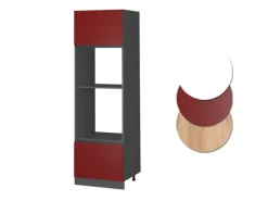 Vicco Mikrowellenschrank R-Line Küchenregal für die Mikrowelle Rot/Anthrazit 60 cm J-Shape