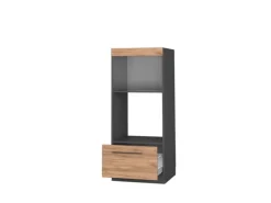Vicco Mikrowellenschrank Fame-Line Goldkraft Eiche/Anthrazit 60 cm Offen