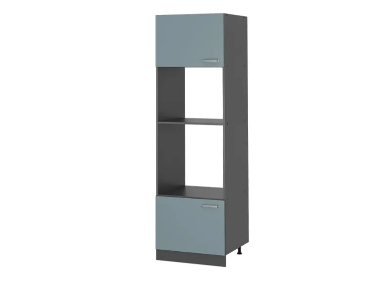 Vicco Mikrowellenschrank R-Line Küchenregal für die Mikrowelle Blau-Grau/Anthrazit 60 cm