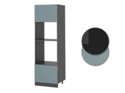 Vicco Mikrowellenschrank R-Line Küchenregal für die Mikrowelle Blau-Grau/Anthrazit 60 cm