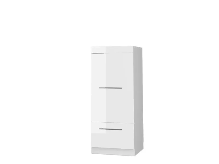 Vicco Mikrowellenschrank Fame-Line Küchenregal für die Mikrowelle Weiß Hochglanz/Weiß 60 cm