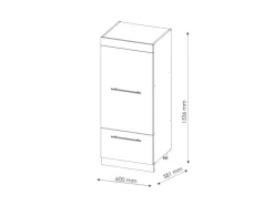 Vicco Mikrowellenschrank Fame-Line Küchenregal für die Mikrowelle Weiß Hochglanz/Weiß 60 cm