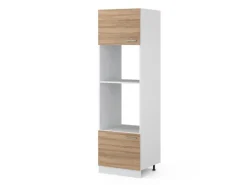 Vicco Mikrowellenschrank R-Line Küchenregal für die Mikrowelle Sonoma/Weiß 60 cm