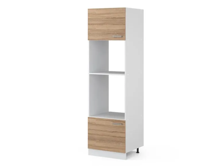Vicco Mikrowellenschrank R-Line Küchenregal für die Mikrowelle Sonoma/Weiß 60 cm