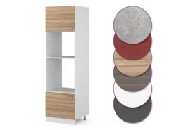 Vicco Mikrowellenschrank R-Line Küchenregal für die Mikrowelle Sonoma/Weiß 60 cm