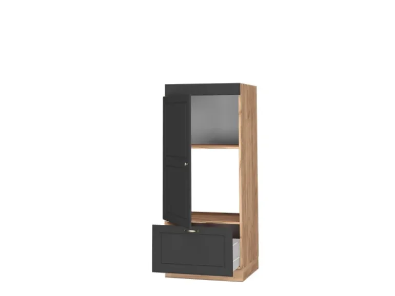 Vicco Mikrowellenschrank Fame-Line Anthrazit-Gold/Goldkraft Eiche 60 cm