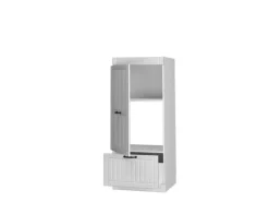 Vicco Mikrowellenschrank Fame-Line Küchenregal für die Mikrowelle Weiß Landhaus/Weiß 60 cm