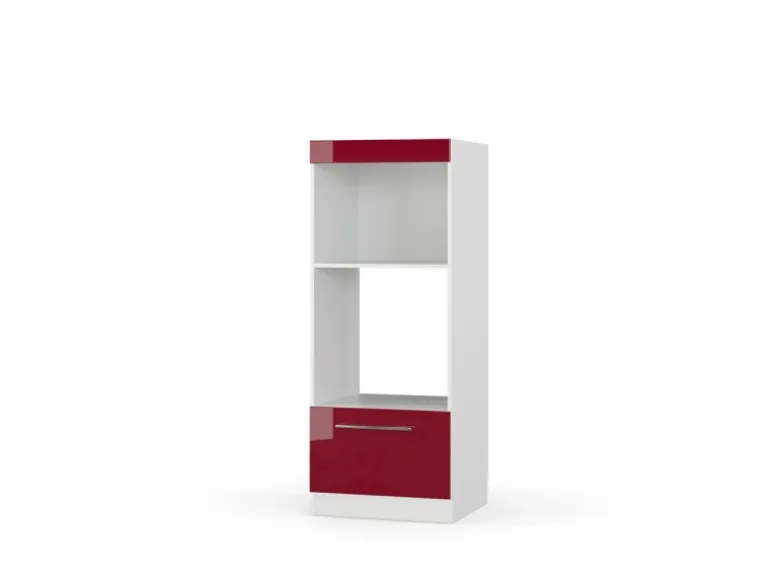 Vicco Mikrowellenschrank Fame-Line Bordeaux Hochglanz/Weiß 60 cm Offen