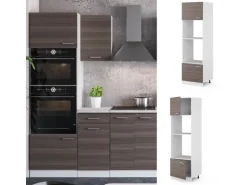 Vicco Mikrowellenschrank R-Line Küchenregal für die Mikrowelle Grau/Weiß 60 cm