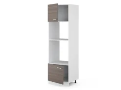 Vicco Mikrowellenschrank R-Line Küchenregal für die Mikrowelle Grau/Weiß 60 cm