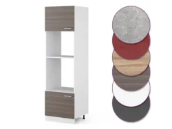 Vicco Mikrowellenschrank R-Line Küchenregal für die Mikrowelle Grau/Weiß 60 cm