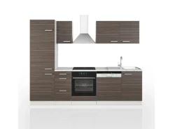 Vicco Optima Küchenzeile Edelgrau/Weiß 270 cm ohne ArbeitsplatteOptima ohne E-Geräte