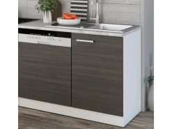 Vicco Optima Küchenzeile Edelgrau/Weiß 270 cm ohne ArbeitsplatteOptima ohne E-Geräte