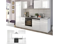 Vicco Optima Küchenzeile Weiß 270 cm ohne ArbeitsplatteOptima ohne E-Geräte
