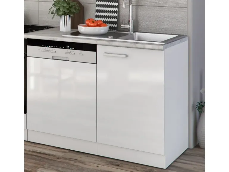 Vicco Optima Küchenzeile Weiß 270 cm ohne ArbeitsplatteOptima ohne E-Geräte