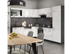 Vicco R-Line Eckküche Weiß Hochglanz/Anthrazit 227 x 287 cm AP Anthrazit ohne E-Geräte
