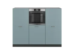 Vicco R-Line Einbauküche Blau-Grau/Anthrazit 180 cm ohne Arbeitsplatte ohne E-Geräte