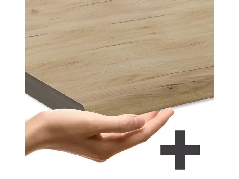 Vicco R-Line Einbauküche in L-Form Schwarz Beton/Weiß 237 x 247 cm AP Eiche ohne E-Geräte