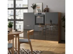 Vicco R-Line Küchenblock Anthrazit Hochglanz/Goldkraft Eiche 180 cm ohne Arbeitsplatte ohne E-Geräte