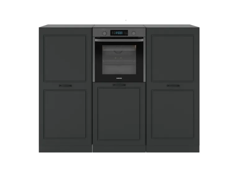Vicco R-Line Küchenblock Anthrazit Landhaus/Anthrazit 180 cm ohne Arbeitsplatte ohne E-Geräte